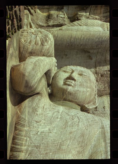 Bouddha couché, Gal Vihara (détail) - Sri Lankan